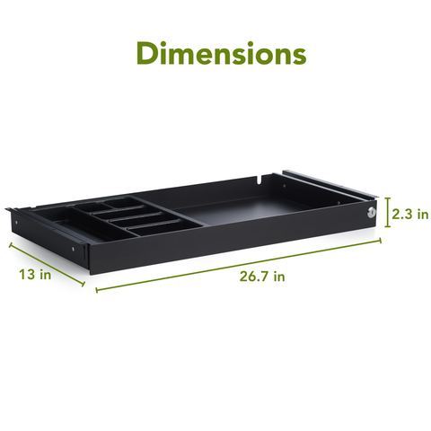 Ideal-Fit™ Under Desk Long Drawer - 13"