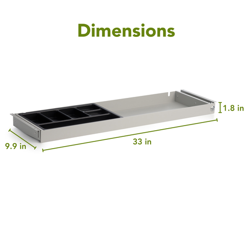 Ideal-Fit™ Under Desk Long Slim Drawer - 10"