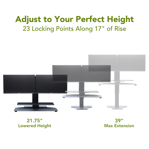 Sit2Stand™ Dual Monitor Desk Converter