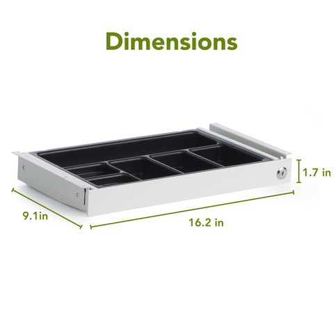 Ideal-Fit™ Long Pen Under Desk Drawer - 10"