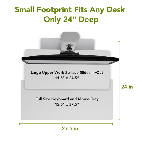 Sit2Stand™ Dual Monitor Desk Converter