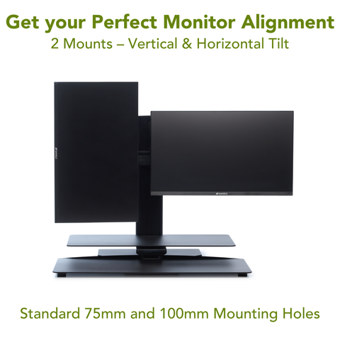 Sit2Stand™ Dual Monitor Desk Converter