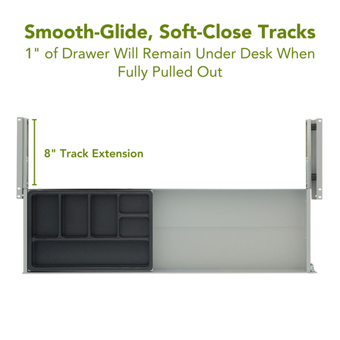 Ideal-Fit™ Under Desk Long Slim Drawer - 10"