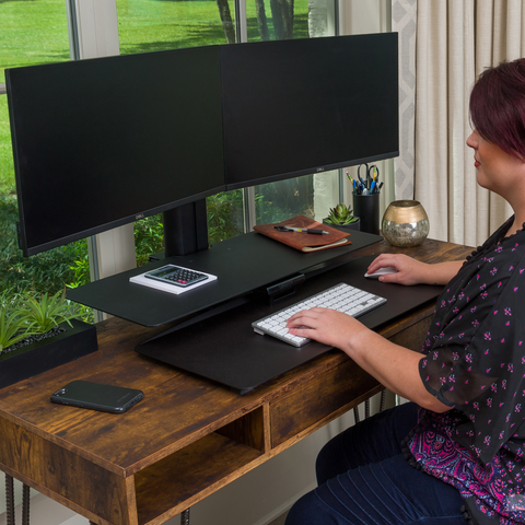 Sit2Stand™ Dual Monitor Desk Converter