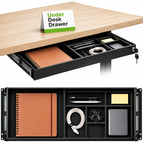 Long Standing Desk Drawer - (10" x 33")