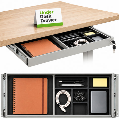 Long Standing Desk Drawer - (10" x 33")