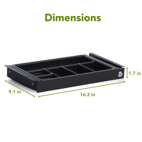 Ideal-Fit™ Long Pen Under Desk Drawer - 10"