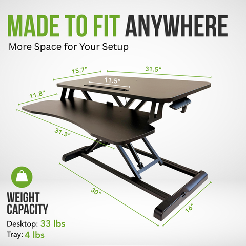 Sit2Stand™ Standing Desk Converter 32" Monitor Riser