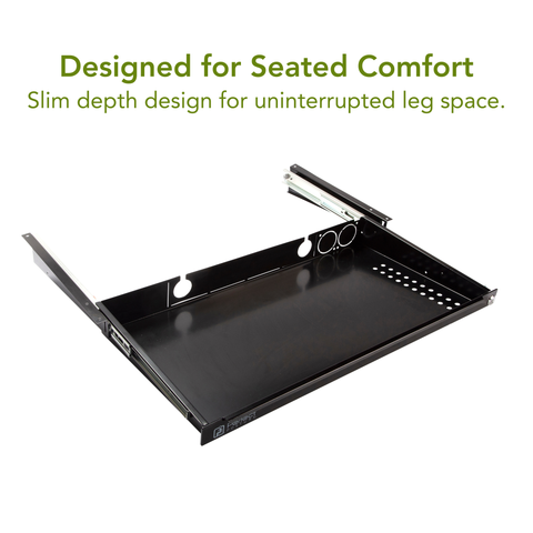 Under Desk Storage Drawer- Large Metal Drawer with Lock for Height Adjustable Desks - (13.5" x 25.25")