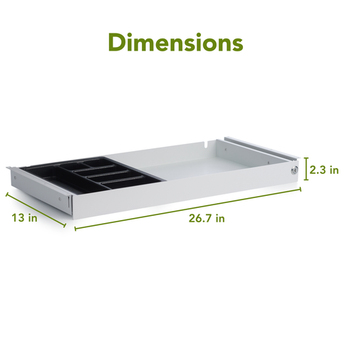 Ideal-Fit™ Under Desk Long Drawer - 13"