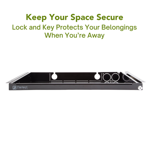 Under Desk Storage Drawer- Large Metal Drawer with Lock for Height Adjustable Desks - (13.5" x 25.25")