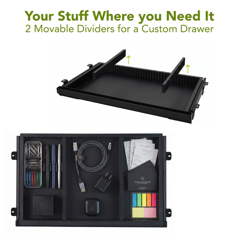 Slim Under Desk Drawer - (13.25" x 23.5")