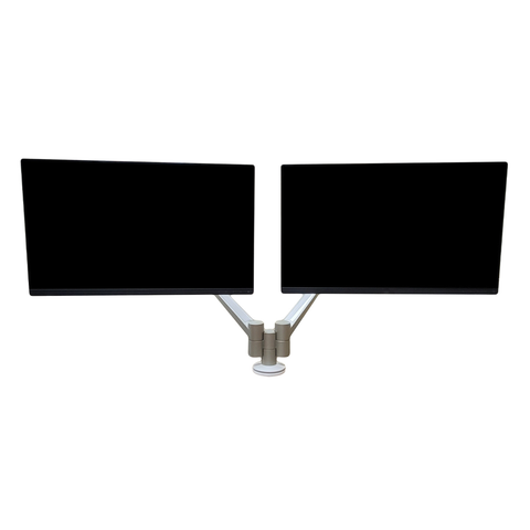 Alden Dual Monitor Arm – Adjustable Monitor Mount for 2 Monitors up to 27”