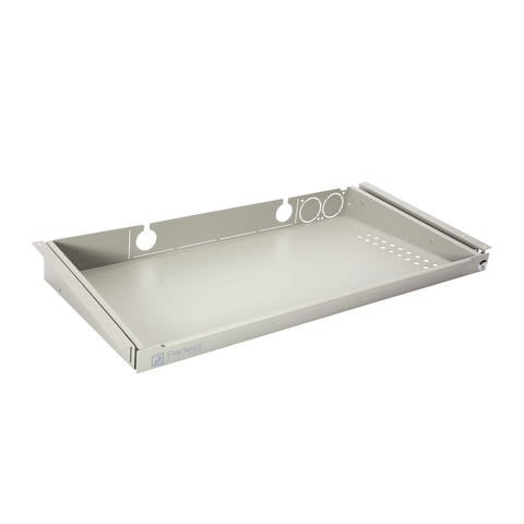 Under Desk Storage Drawer- Large Metal Drawer with Lock for Height Adjustable Desks - (13.5" x 25.25")