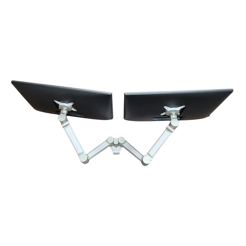 Alden Dual Monitor Arm – Adjustable Monitor Mount for 2 Monitors up to 27”
