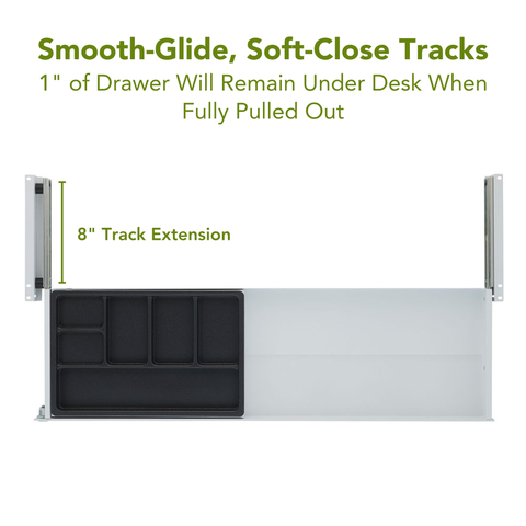 Ideal-Fit™ Under Desk Long Slim Drawer - 10"