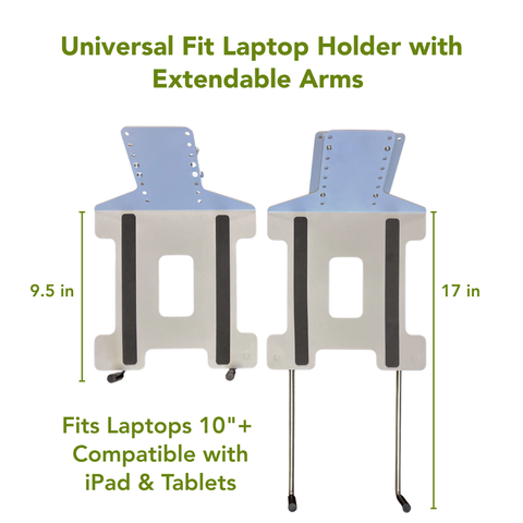 Sit2Stand Standing Desk Converter Monitor Mount AND Laptop Holder – 18” Height Adjustable Sit-Stand Workstation