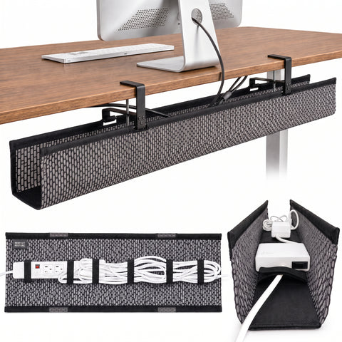 Clamp Mounted Mesh Cable Manager - (38")
