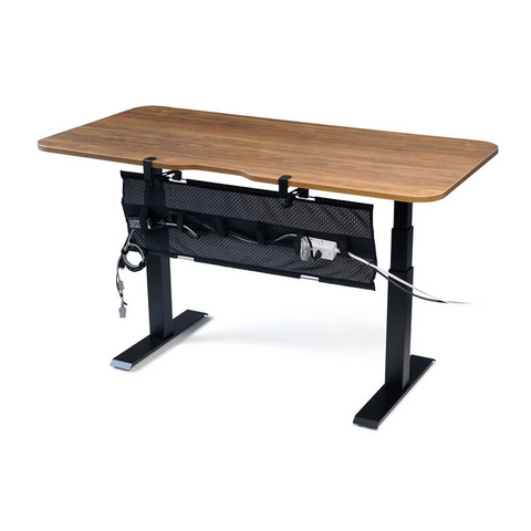 Clamp Mounted Mesh Cable Manager - Flexible Mesh Under Desk Cable Management and Cable Organizer System - (38" Wide)