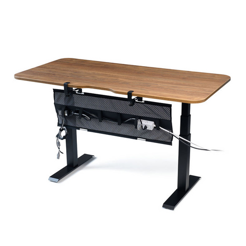 Clamp Mounted Mesh Cable Manager - Flexible Mesh Under Desk Cable Management and Cable Organizer System - (38" Wide)