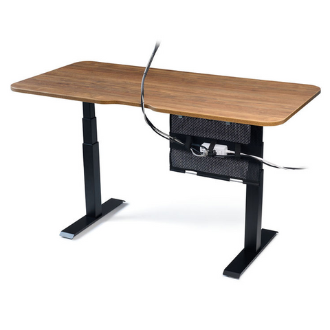 Mini Mesh Cable Manager - Flexible Mesh Under Desk Cable Management and Cable Organizer System - Black (18")