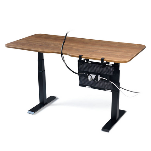 Mini Mesh Cable Manager - Flexible Mesh Under Desk Cable Management and Cable Organizer System - Black (18")