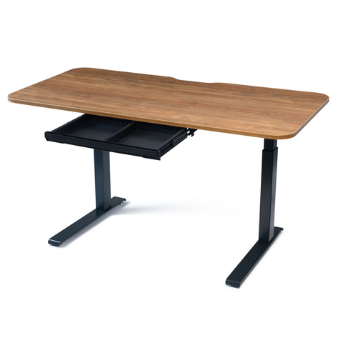 Plastic Standing Desk Drawer - Under Desk Organizier and Storage with Dividers for Hegiht Adjustable Desks - Black (13.25" x 23.5")