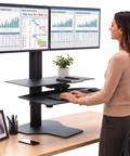 Sit2Stand™ Standing Desk Converter with Dual Monitor Mount