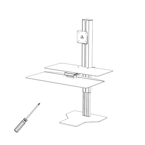 Single Monitor Sit2Stand. (HAW001)