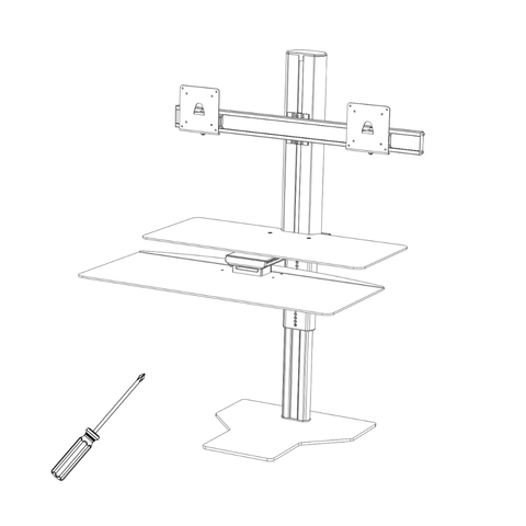 DUAL Monitor Sit2Stand. (HAW002)