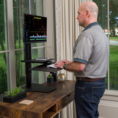 Sit2Stand™ Standing Desk Converter with Single Monitor Mount