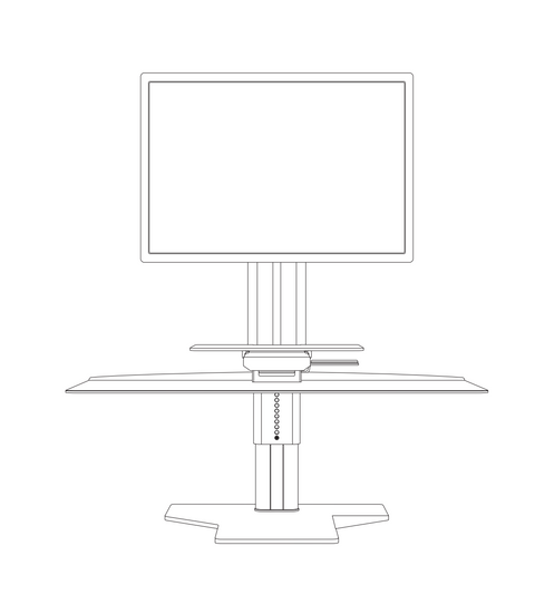 Single Monitor Sit2Stand. (S2001)