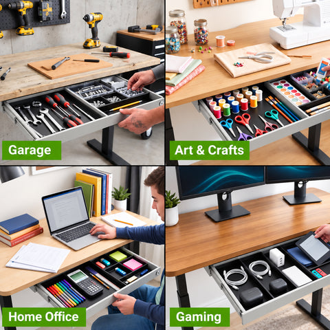 Long Standing Desk Drawer - (10" x 33")