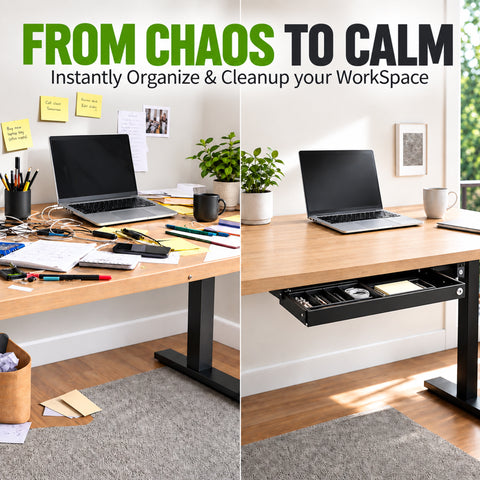 Long Standing Desk Drawer - (10" x 33")