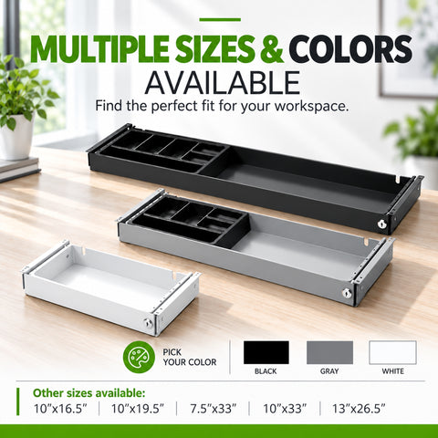 Long Standing Desk Drawer - (10" x 33")