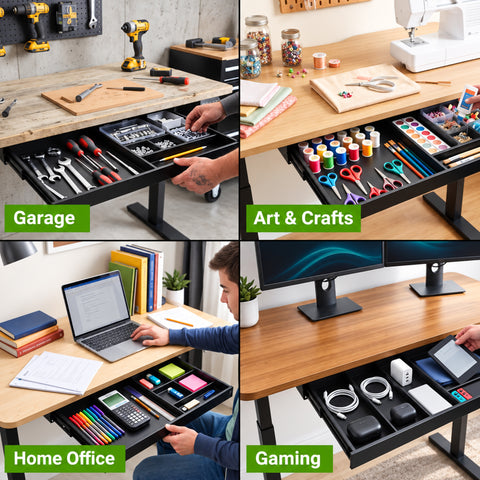 Long Standing Desk Drawer - (10" x 33")